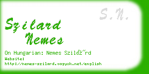 szilard nemes business card